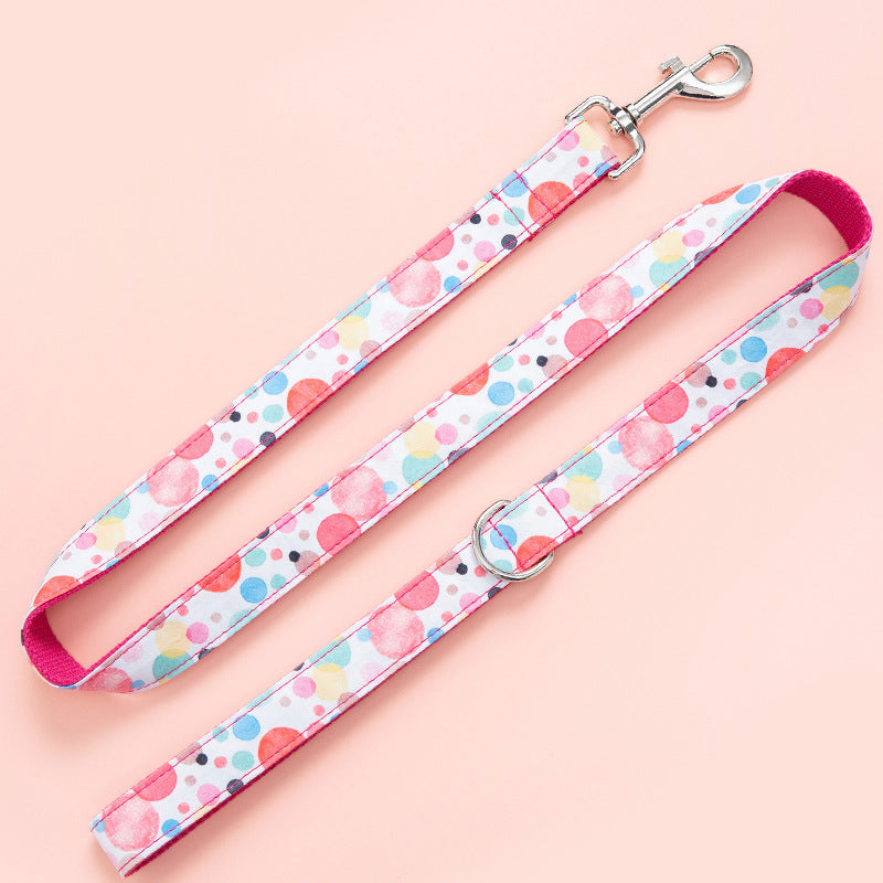 Stylish pet leash featuring original PAWSOME PETS design with rose gold hardware and sturdy D-Ring.