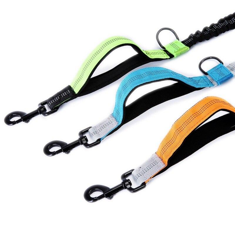 Elastic hands-free dog running belt in two colors, designed for jogging with pets.