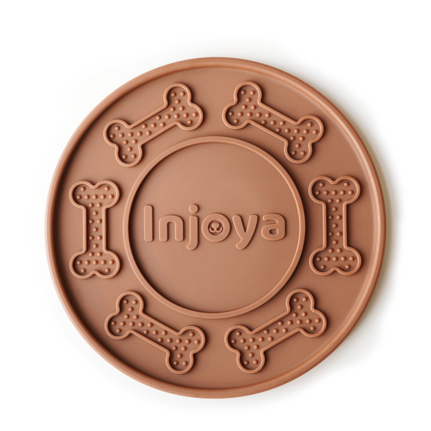 Injoya Lick Mat for dogs, made of non-toxic rubber, designed for mental stimulation and slow feeding.
