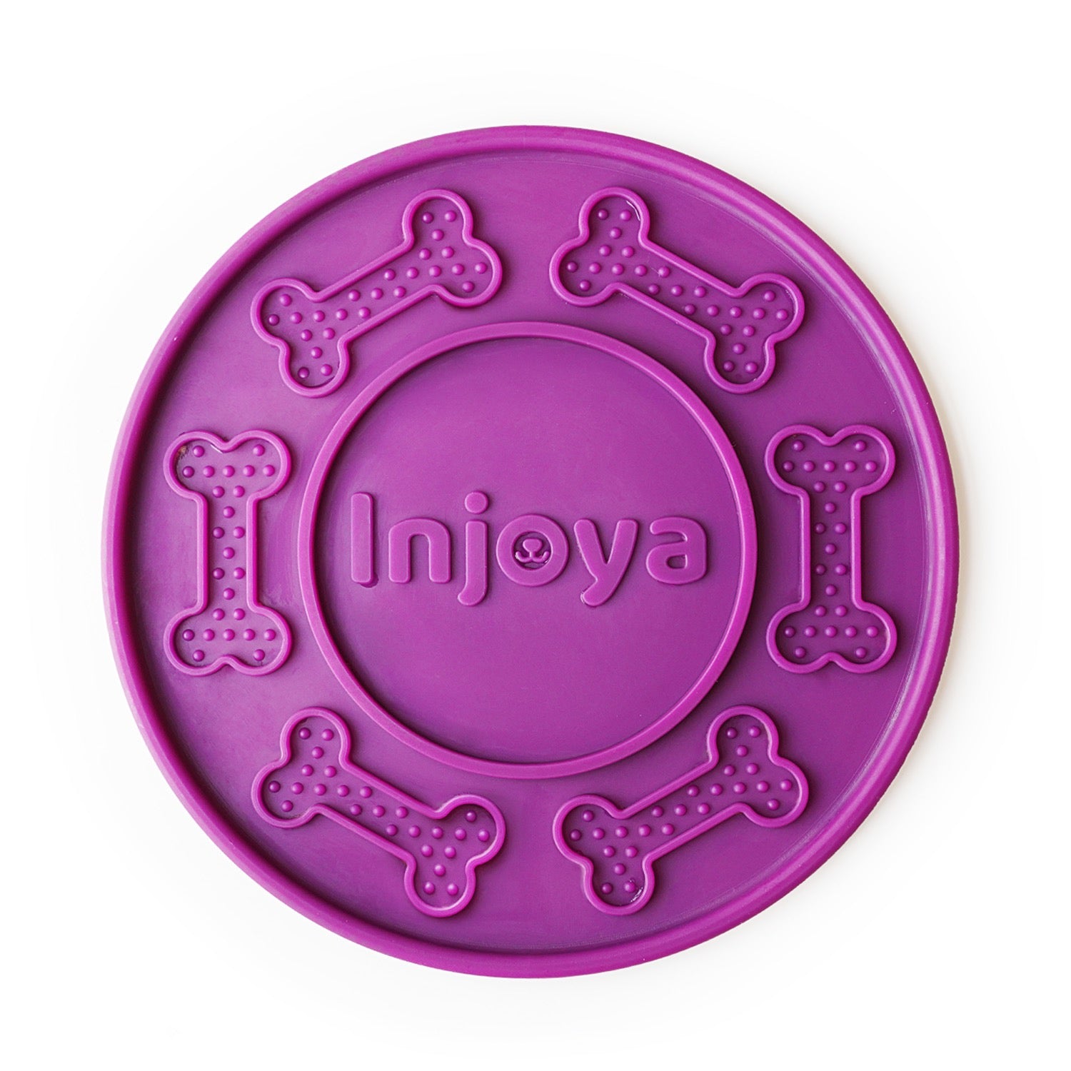 Injoya Lick Mat for dogs, made of non-toxic rubber, designed for mental stimulation and slow feeding.