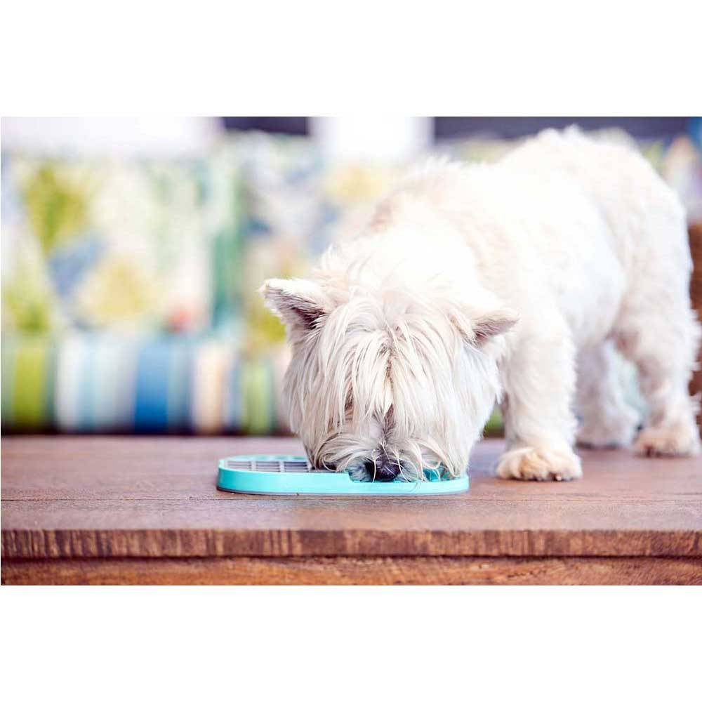 Lickimat Slomo Treat Mat for Cats in vibrant colors, designed for slow feeding and calming licking behavior.