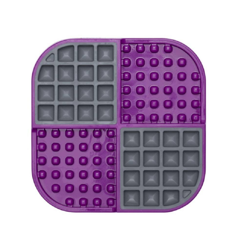 Lickimat Slomo Treat Mat for Cats in vibrant colors, designed for slow feeding and calming licking behavior.