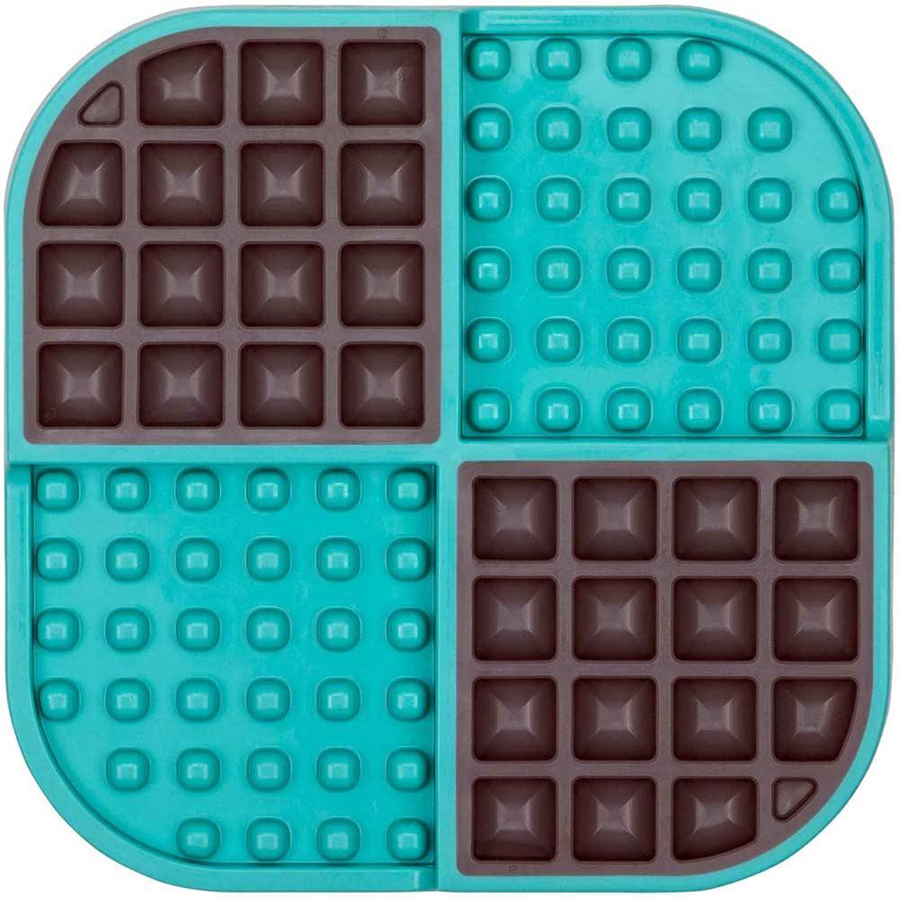 Lickimat Slomo Treat Mat for Cats in vibrant colors, designed for slow feeding and calming licking behavior.