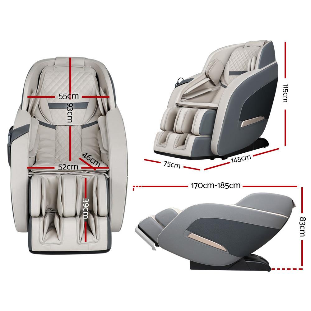 Livemor Electric Massage Chair in zero gravity position, showcasing its sleek design and advanced massage features.
