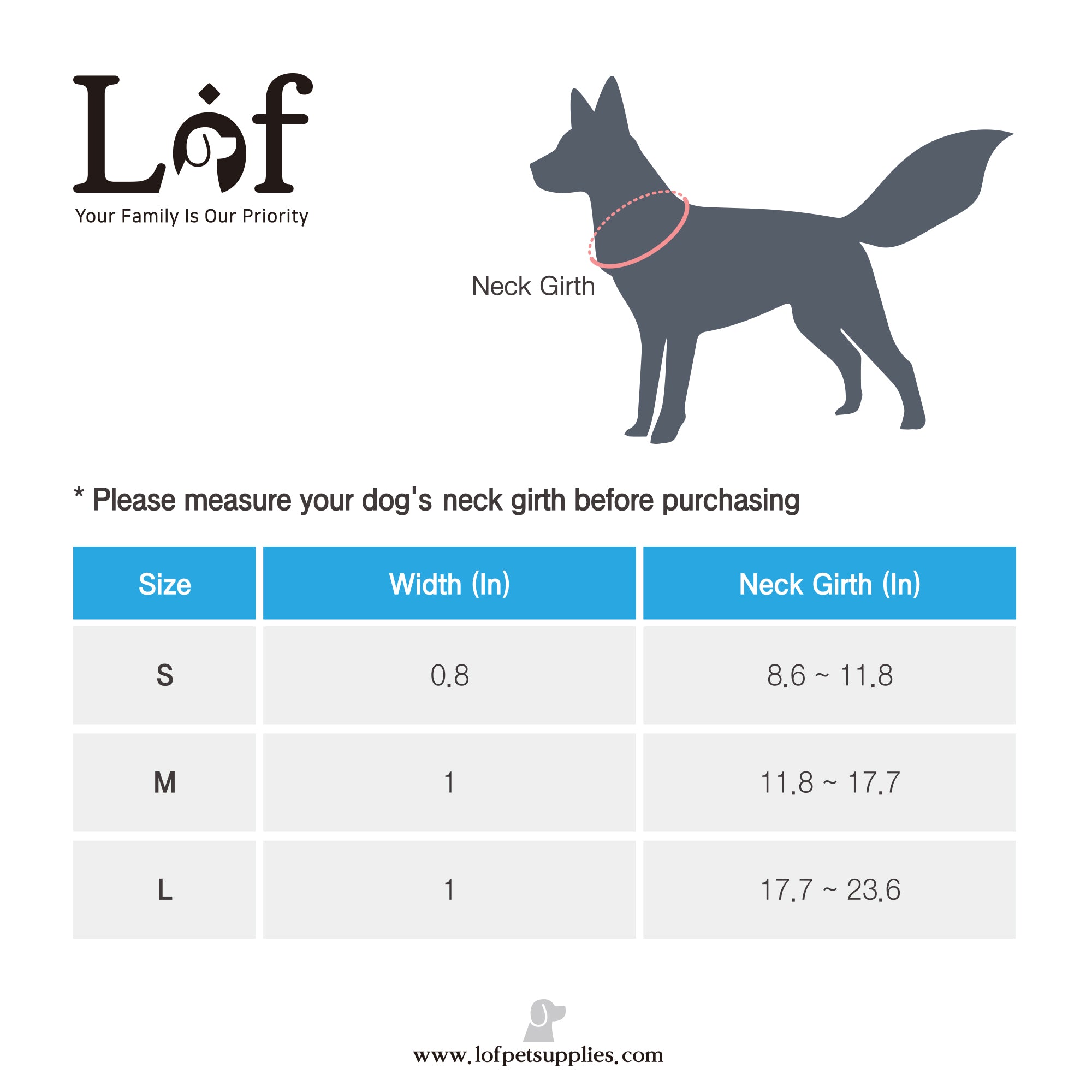 Lof Collar featuring durable 40-stitch webbing, adjustable sizes, and stylish design for dogs.