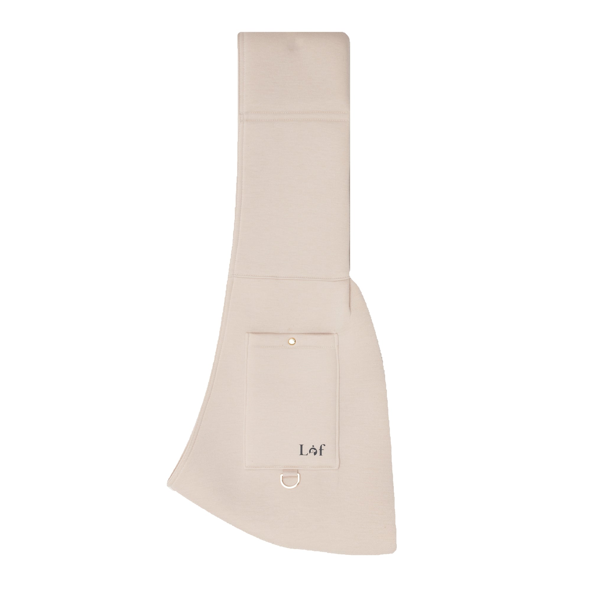 Lof Neoprene Pet Sling Carrier in stylish design, securely holding a small dog, showcasing its comfort and convenience.