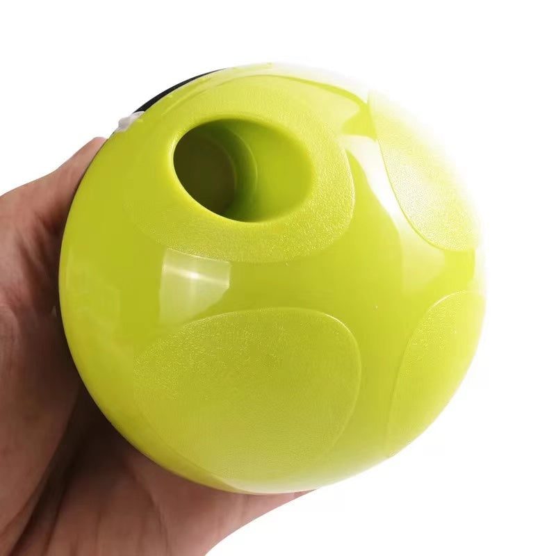 Fun Tumbler Leaking Ball Toys designed for pets, featuring a no-slip base and rotating top for interactive play.