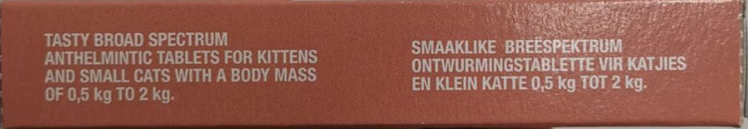 Milbemax Wormer tablets for kittens and small cats, beef-flavored, in a package designed for easy administration.