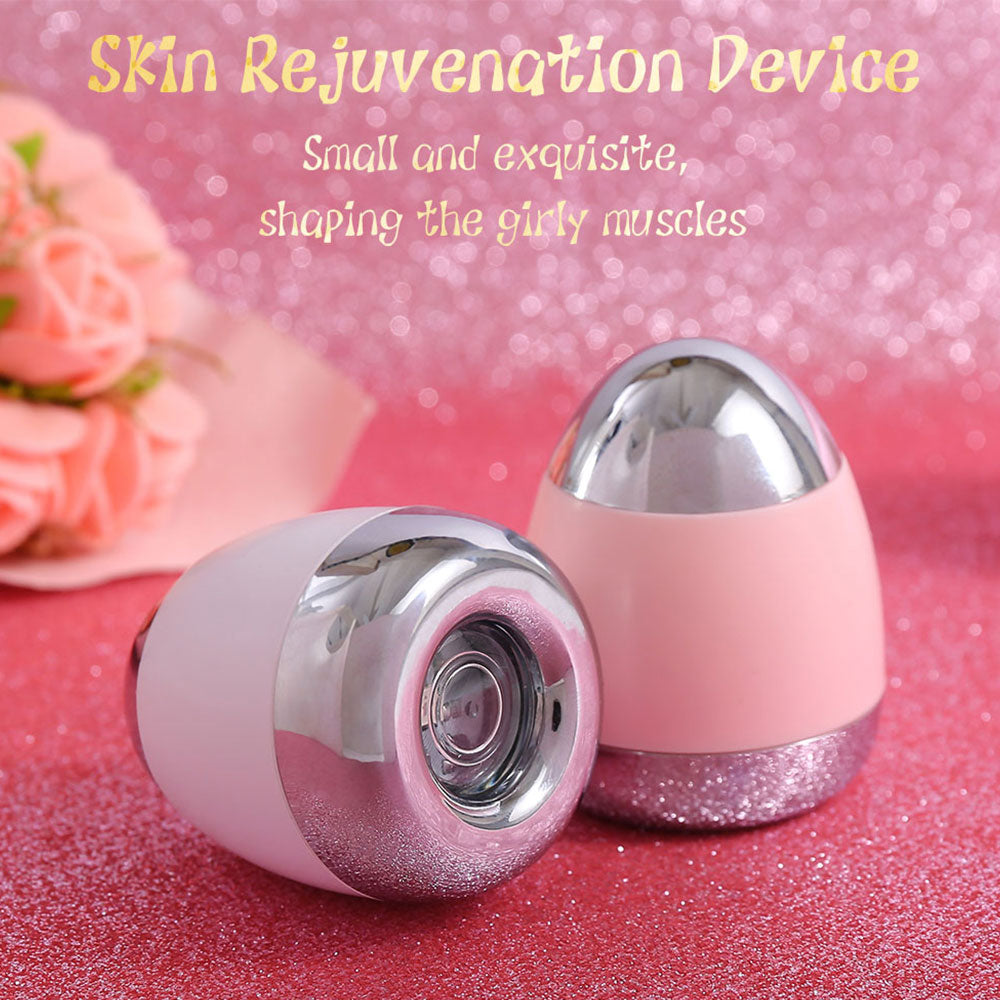 Mini Facial Massage Vibration Skin Tightening Massager with silver electroplating and compact design for easy use.