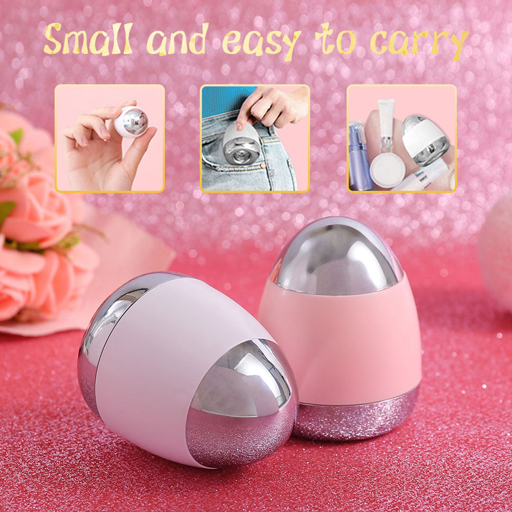 Mini Facial Massage Vibration Skin Tightening Massager with silver electroplating and compact design for easy use.