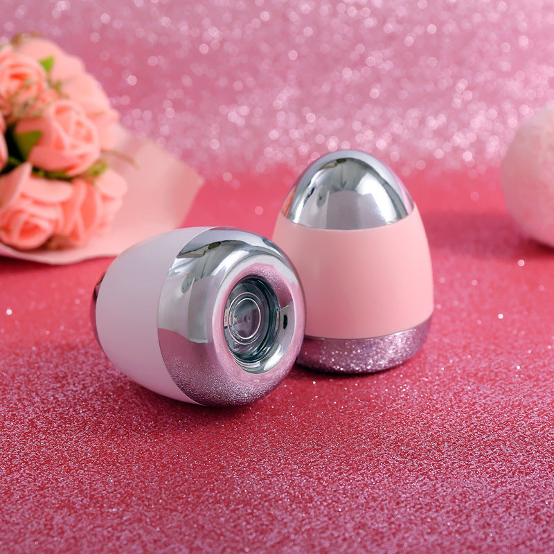 Mini Facial Massage Vibration Skin Tightening Massager with silver electroplating and compact design for easy use.