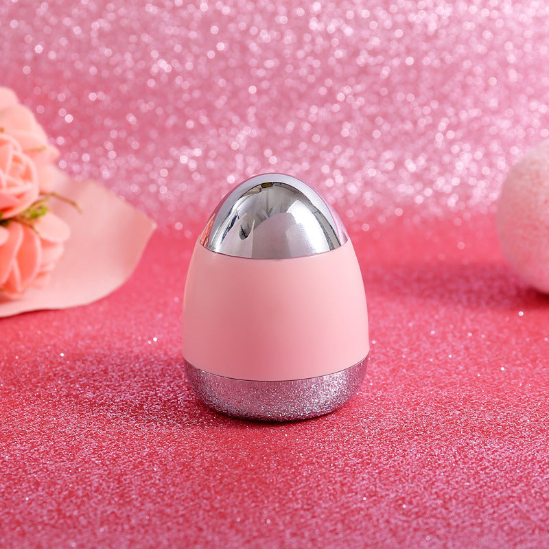 Mini Facial Massage Vibration Skin Tightening Massager with silver electroplating and compact design for easy use.