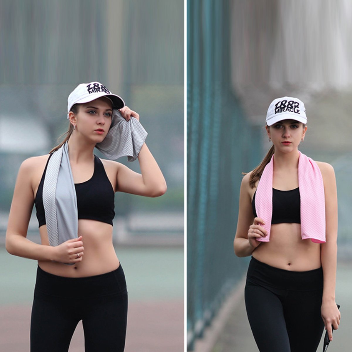 Natura Super Cool Bamboo Towel In A Bottle - 2 PK, featuring a lightweight, chemical-free bamboo towel in a portable bottle with a carabiner.