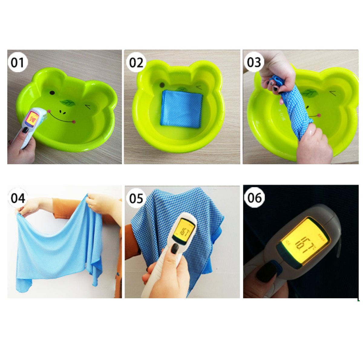 Natura Super Cool Bamboo Towel In A Bottle - 2 PK, featuring a lightweight, chemical-free bamboo towel in a portable bottle with a carabiner.