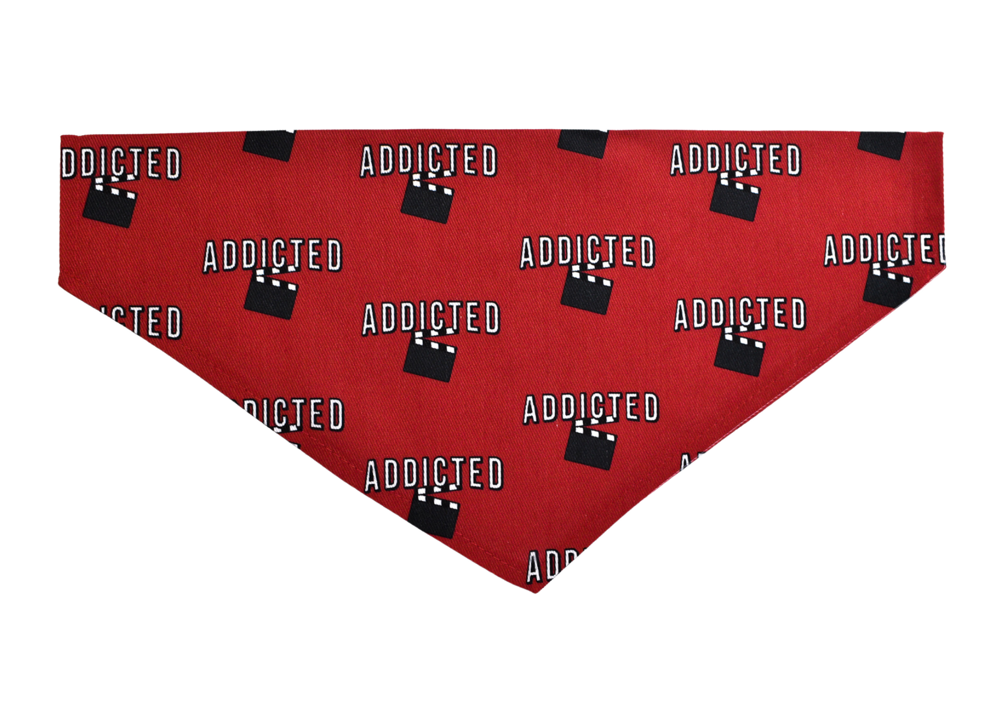 A stylish Netflix Bandana for dogs, made from unique canvas fabric, showcasing vibrant patterns and a secure slip-on design.