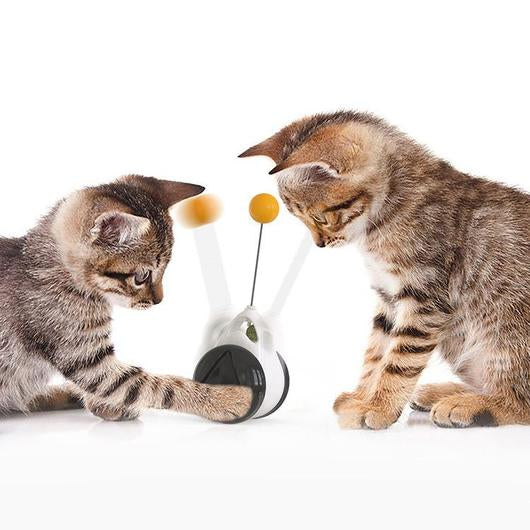 A colorful Pole Roller Cat Toy designed for interactive play, featuring a swinging motion and a catnip ball, perfect for engaging cats of all ages.