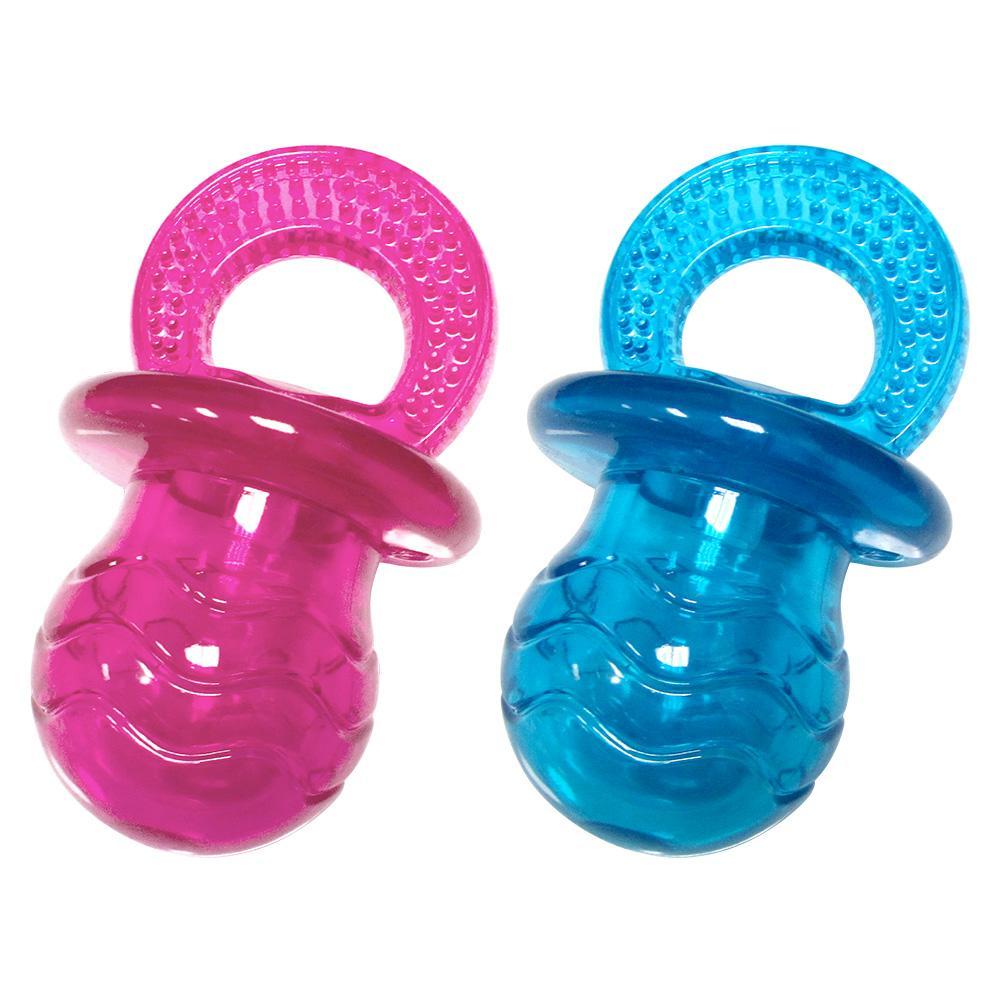 Paci-Chew Large (4") chew toy with bumpy texture and built-in squeaker for dogs.