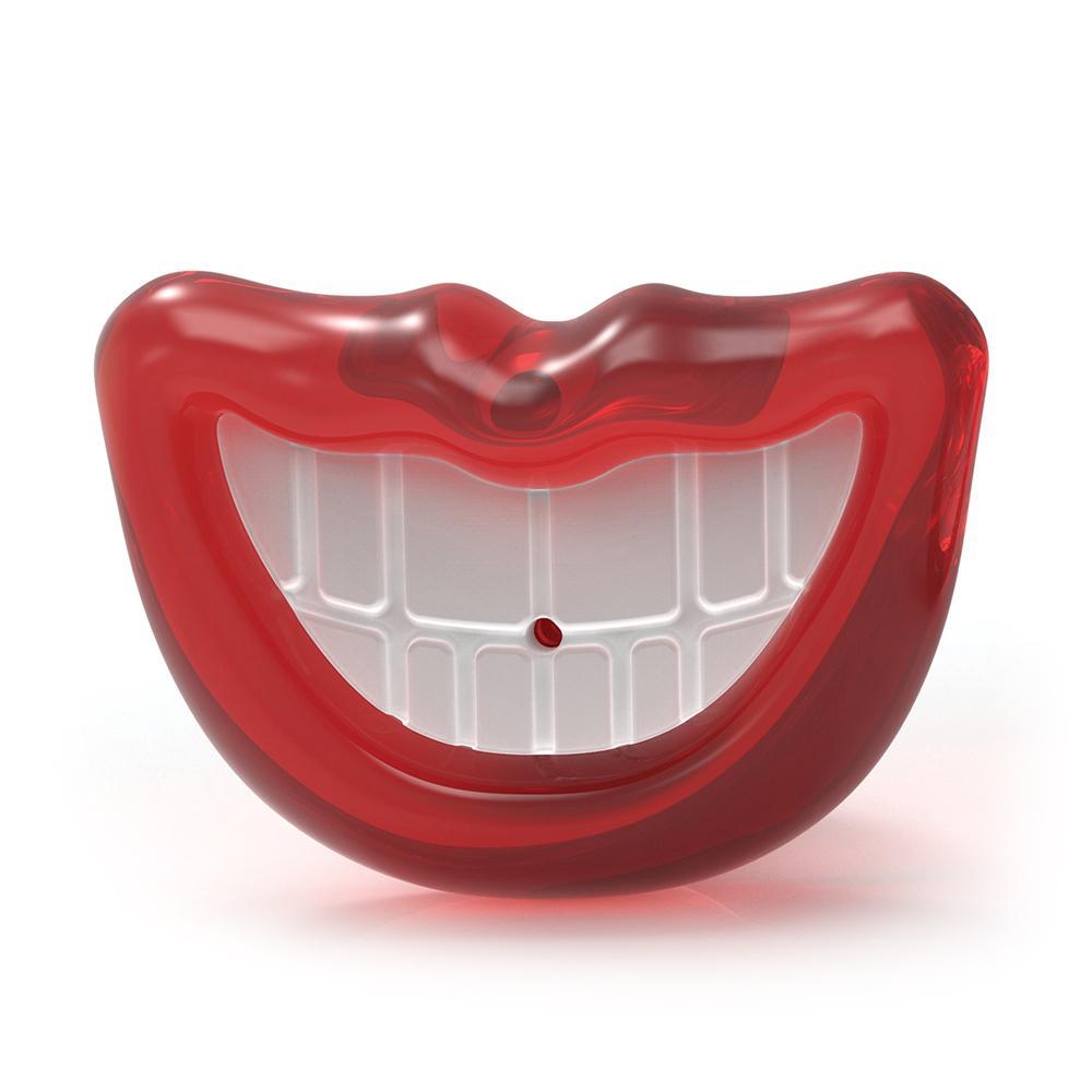 Paci-Chew Smile Dog Chew Toy featuring a lippy grin and mustache design, made of durable TPR rubber.