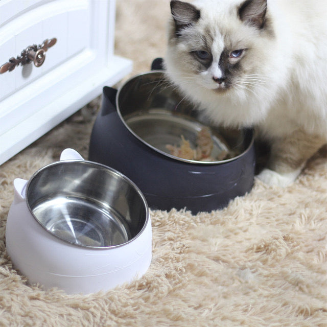 Pastel Cat Bowl featuring cute decorations and vibrant colors, designed for comfortable eating.