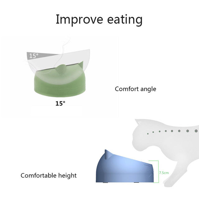 Pastel Cat Bowl featuring cute decorations and vibrant colors, designed for comfortable eating.