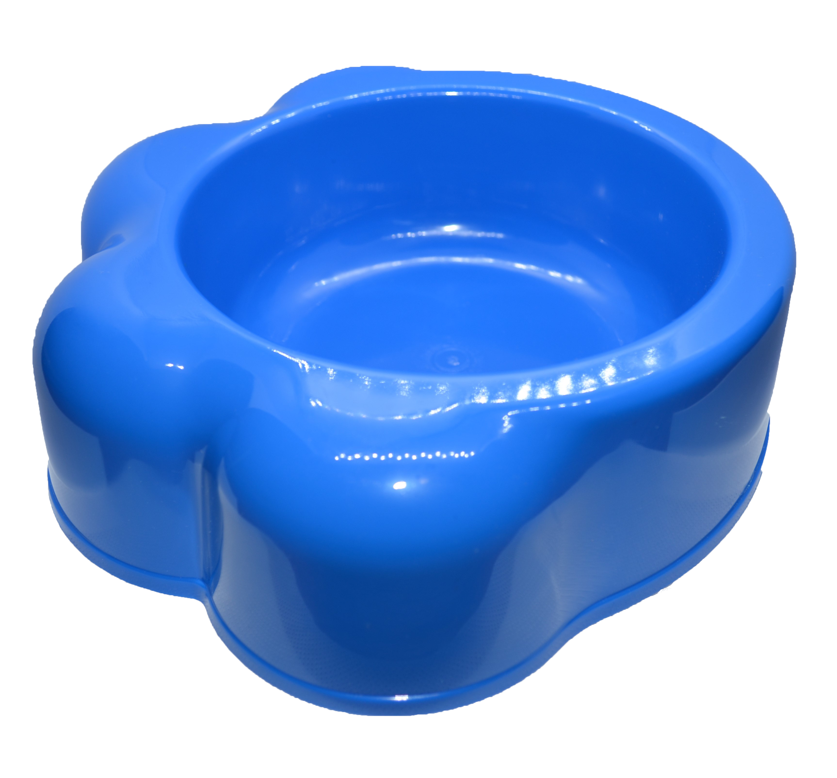 A cute paw-shaped pet bowl designed for cats and small dogs, featuring a durable material and a charming design, perfect for food and water.