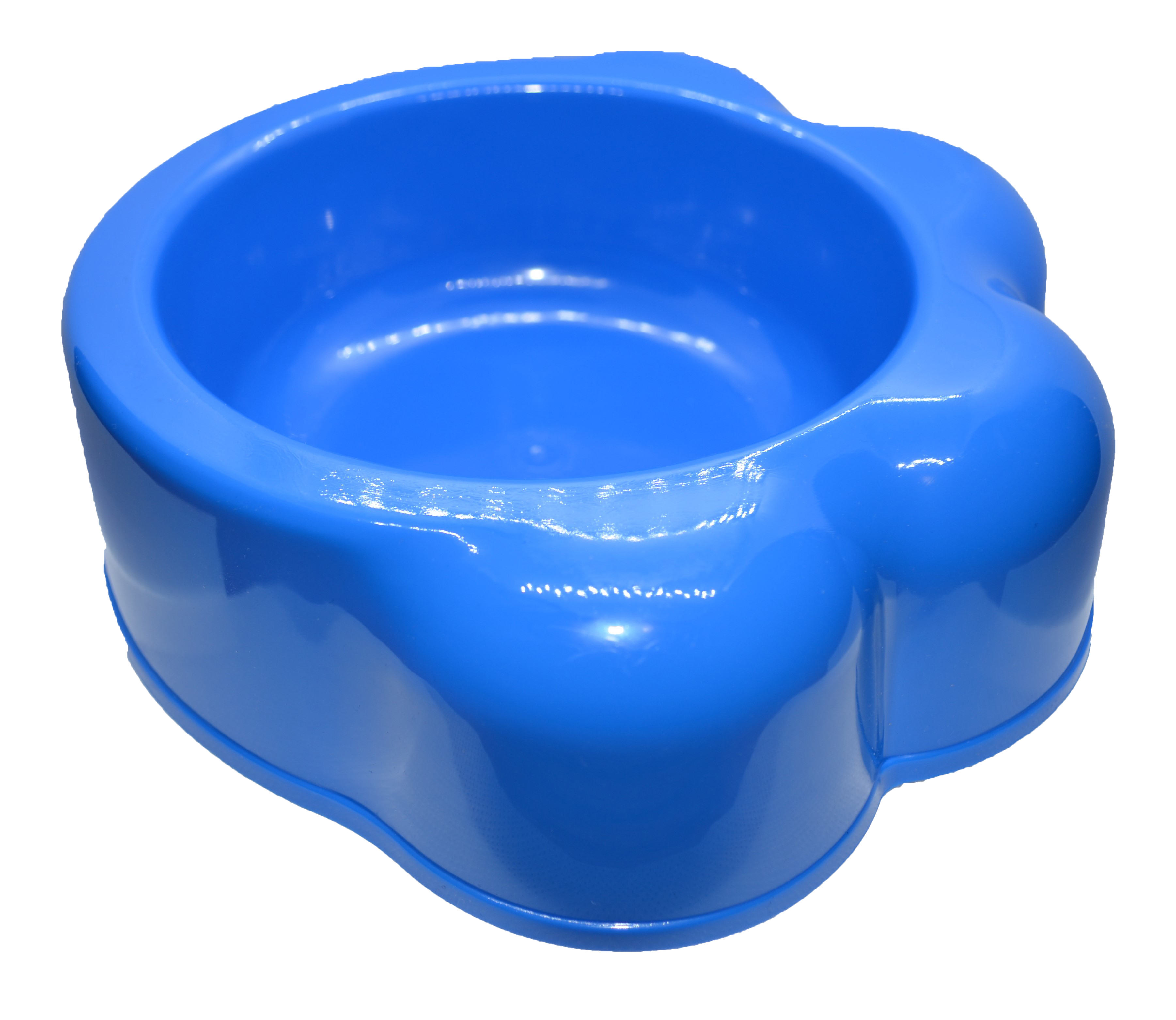A cute paw-shaped pet bowl designed for cats and small dogs, featuring a durable material and a charming design, perfect for food and water.