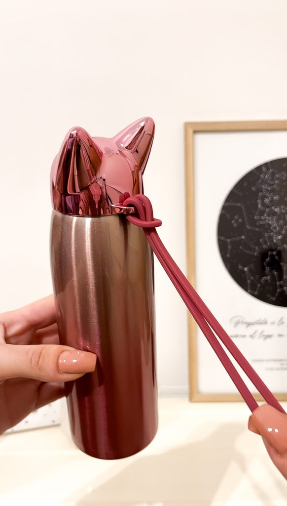 A stylish Pawsome Bottle featuring a playful cat design, perfect for hydration on the go.