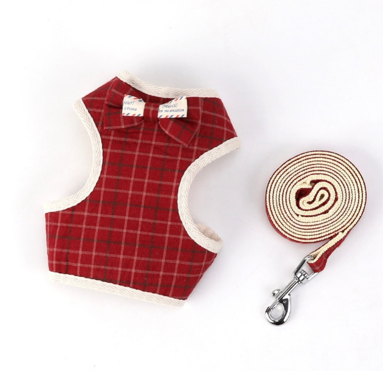 PAWSOME Cats Harness and Leash Set featuring a Japanese Flower Design, adjustable straps, and secure buckles for safety.