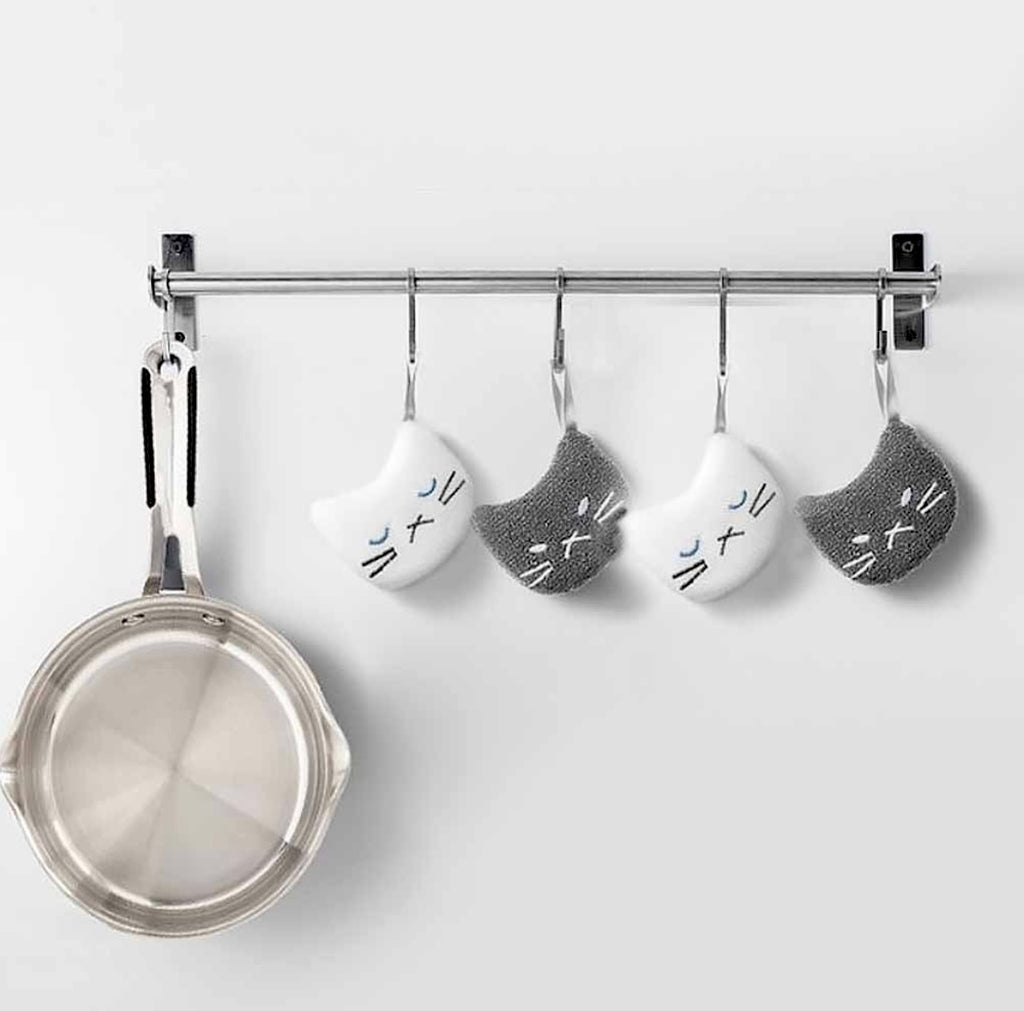 Pawsome cleaning towel featuring a cute cat design, perfect for home cleaning and decor.