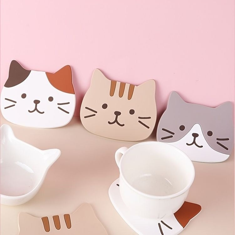 Pawsome Coaster featuring a cute cat design, perfect for home decor and drink protection.