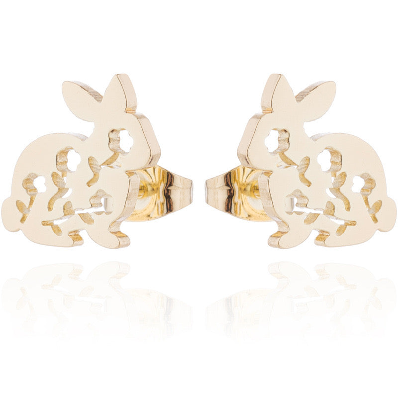 Pawsome Earrings - #100 featuring gold filled, sterling silver, and stainless steel in an elegant art deco design.