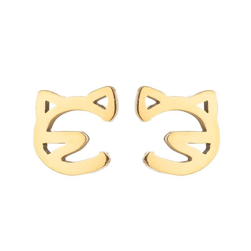 Elegant Pawsome Earrings featuring gold filled, sterling silver, and stainless steel in an art deco design, perfect for any occasion.