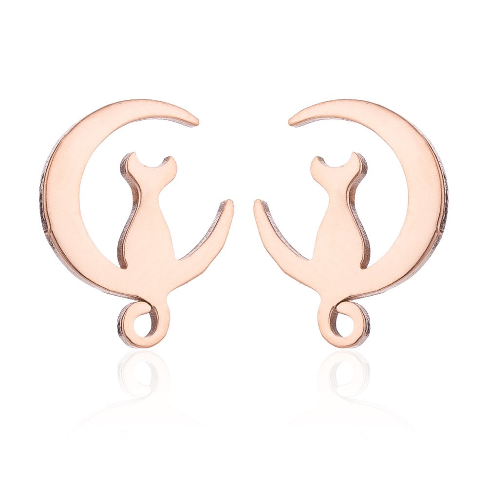 Pawsome Earrings - #28 featuring gold-filled, sterling silver, and stainless steel in an elegant art deco design.