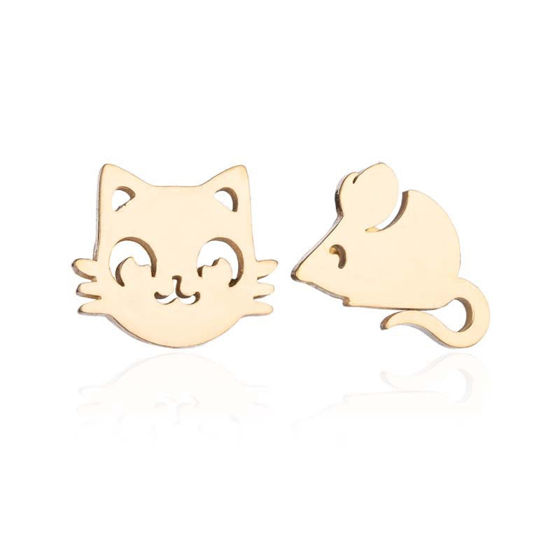 Pawsome Earrings - #30 featuring gold filled, sterling silver, and stainless steel in an elegant art deco design.
