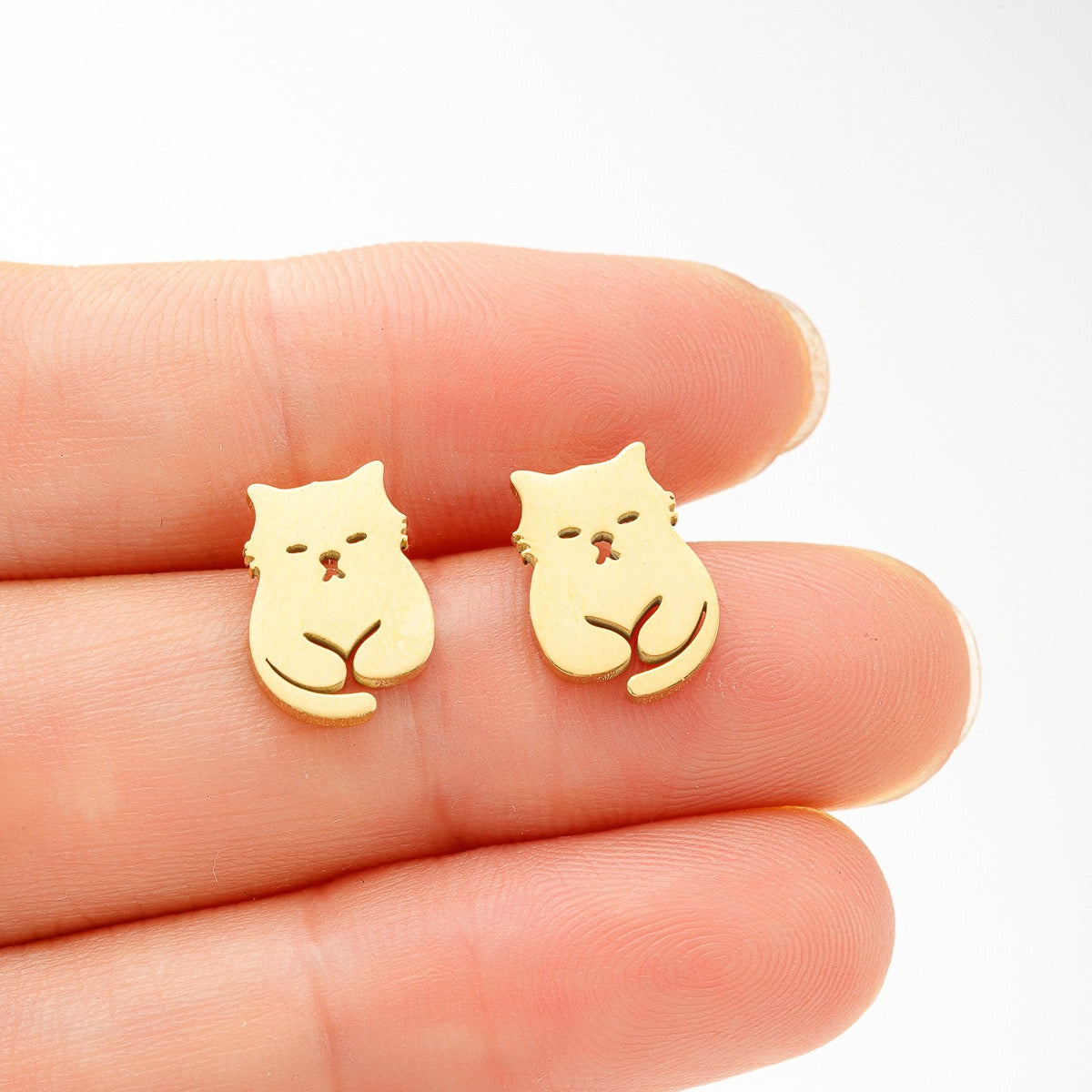 Pawsome Earrings - #40 featuring gold filled, sterling silver, and stainless steel materials in an elegant art deco design.