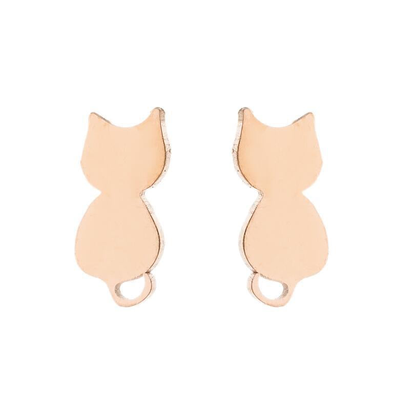 A pair of Pawsome Earrings featuring gold-filled and sterling silver materials in an elegant art deco design.