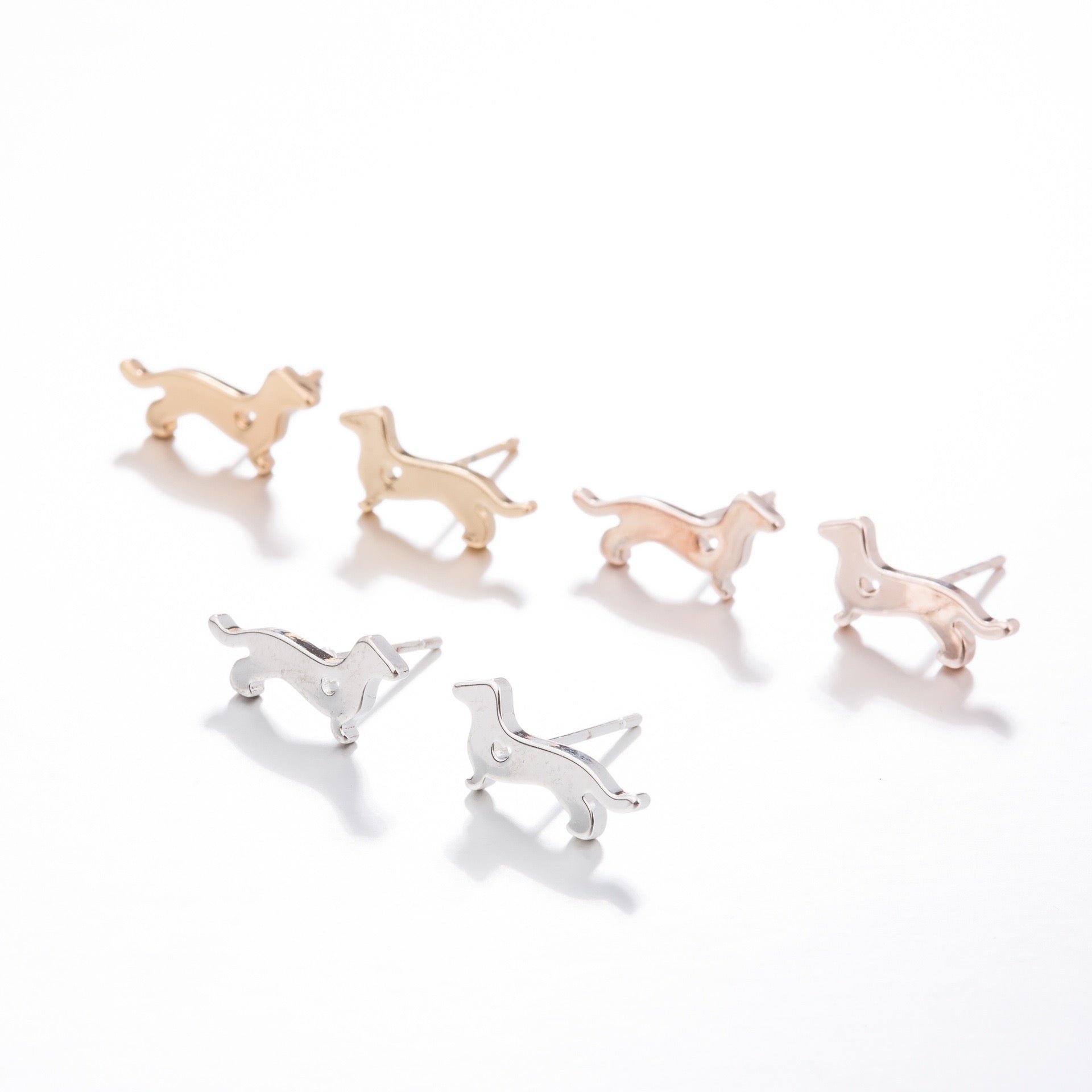 Pawsome Earrings - #50, handmade earrings featuring gold filled, sterling silver, and stainless steel in an elegant art deco design.