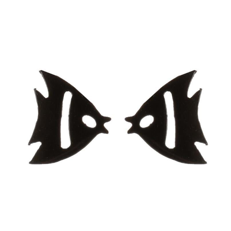 A pair of Pawsome Earrings featuring gold filled, sterling silver, and stainless steel in an elegant art deco design.