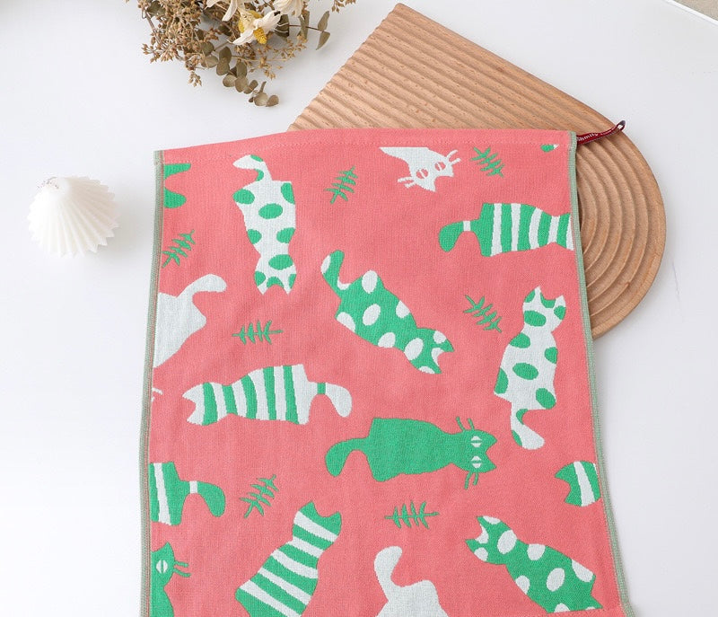 Pawsome Kitchen Towel featuring a vibrant floral design, made of 100% cotton, perfect for kitchen use.