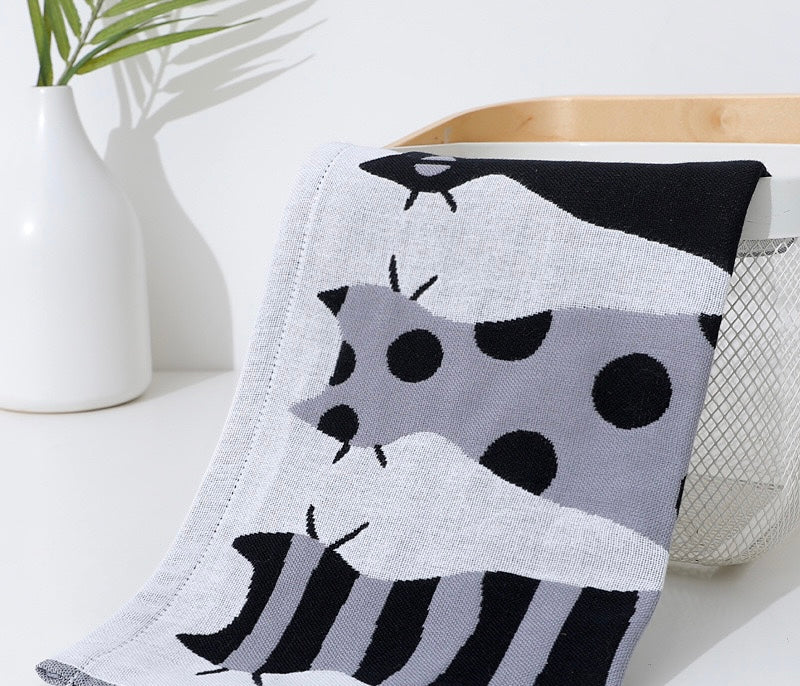 Pawsome Kitchen Towel featuring a vibrant floral design, made of 100% cotton, ideal for kitchen use.