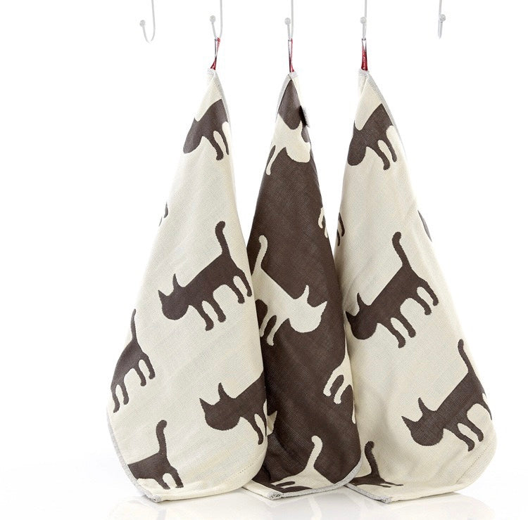 Pawsome Kitchen Towel featuring a vibrant floral design, made of 100% cotton, perfect for kitchen use.