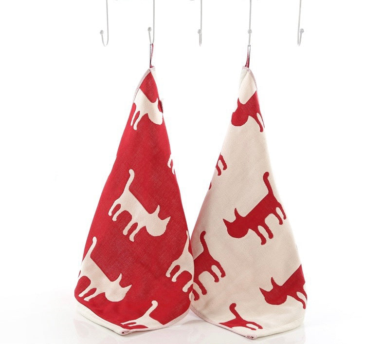 Pawsome Kitchen Towel featuring a vibrant floral design, made of 100% cotton, perfect for kitchen use.