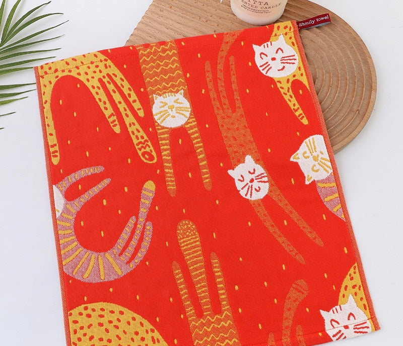 Pawsome Kitchen Towel featuring a vibrant floral design, made from 100% cotton, perfect for kitchen use.