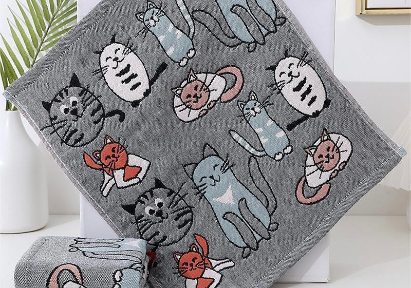 Pawsome Kitchen Towel featuring a vibrant floral design, made of 100% cotton, perfect for kitchen use.