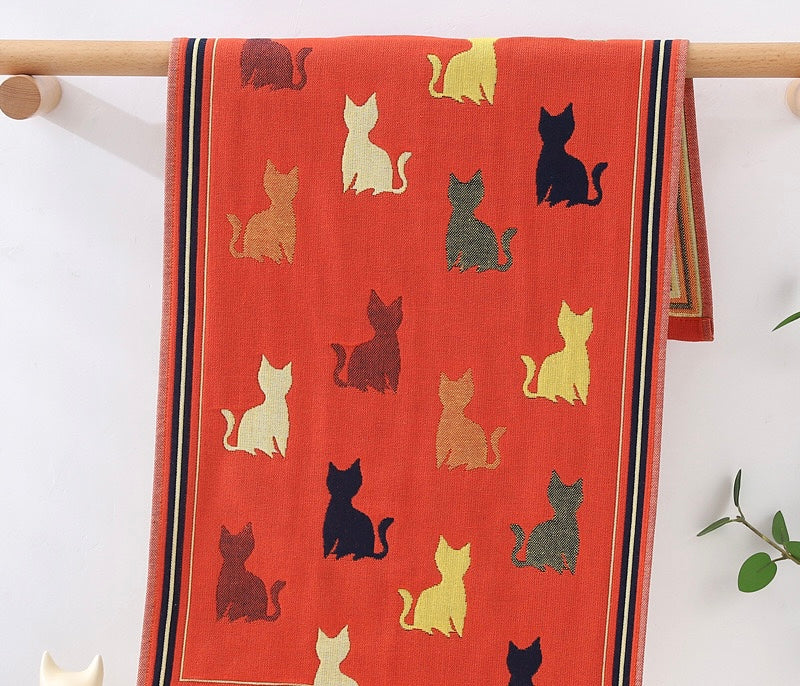Pawsome Kitchen Towel featuring a vibrant floral design, made of 100% cotton, perfect for drying hands and dishes.