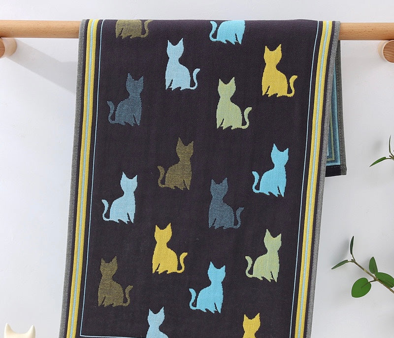Pawsome Kitchen Towel featuring a vibrant floral design, made of 100% cotton, perfect for drying hands and dishes.