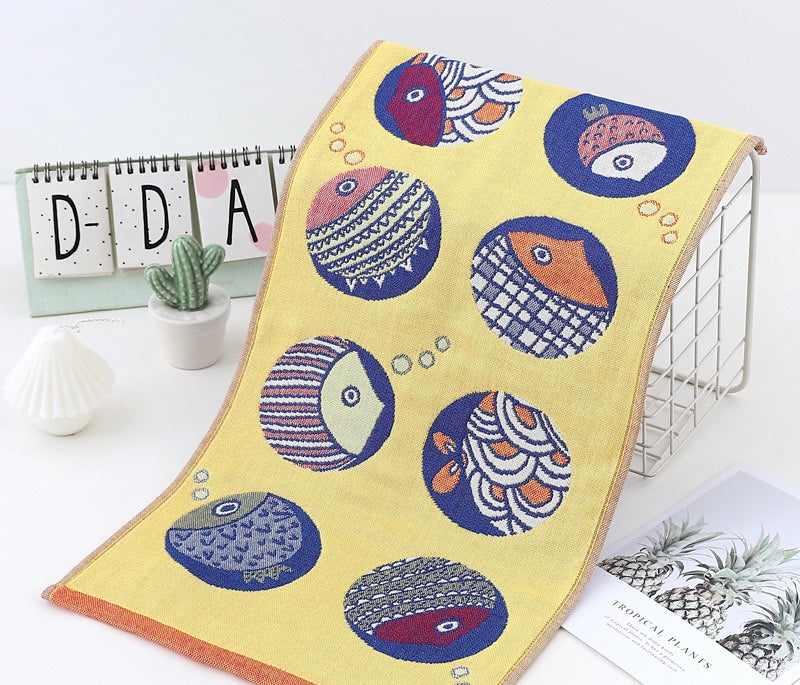 Pawsome Kitchen Towel featuring a vibrant floral design, made of 100% cotton, perfect for drying hands and dishes.