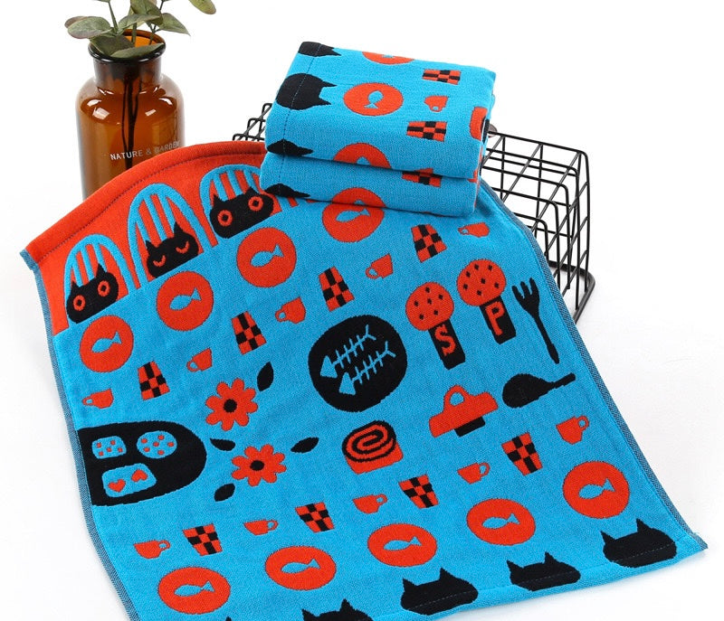 Pawsome Kitchen Towel featuring a bright floral design, made of 100% cotton, ideal for drying hands and dishes.