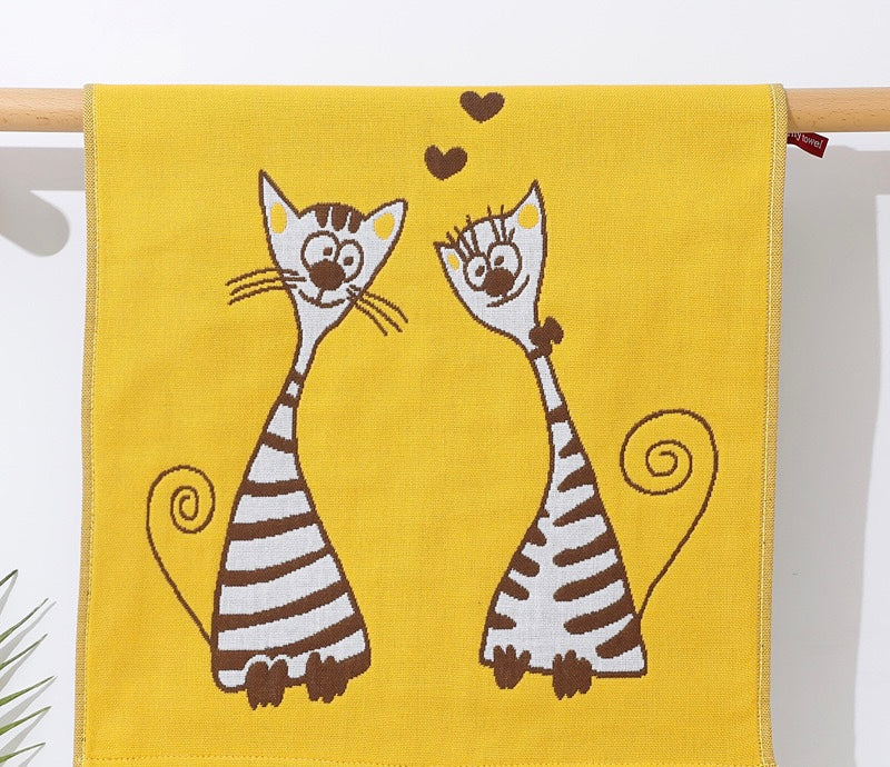 Pawsome Kitchen Towel featuring a vibrant floral design, made of 100% cotton, perfect for kitchen use.