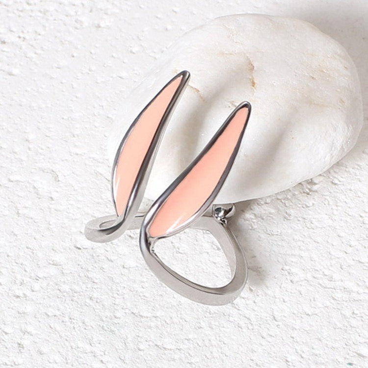 Adjustable sterling silver ring featuring cat ears and paw design, perfect for pet lovers.